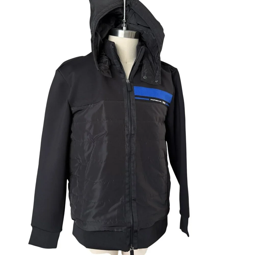 Hugo Boss‎ Porsche Skiles 32 Black Hooded Jacket, Sz. Med